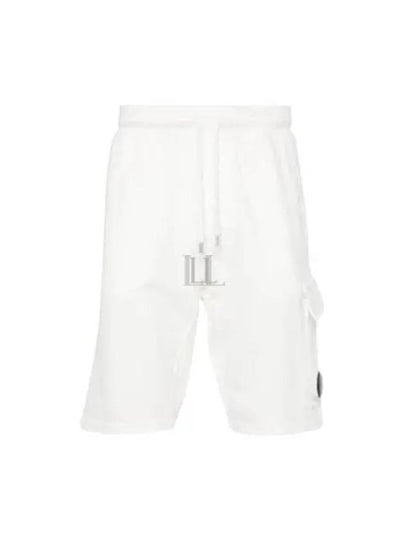 Light Fleece Utility Shorts White - CP COMPANY - BALAAN 2