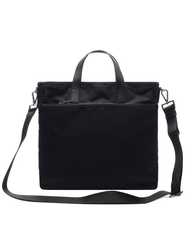 Triangle Logo Nylon Tote Bag Black - PRADA - BALAAN 5