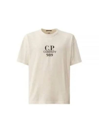 20/1 Jersey Boxy Logo Short Sleeve T-Shirt White - CP COMPANY - BALAAN 2