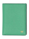 Small Grain Leather Card Wallet Mint - TOM FORD - BALAAN 1