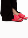 Women's Rubber Lido Slippers Pink - BOTTEGA VENETA - BALAAN 5