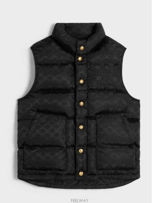 Triomphe Patch Nylon Down Vest - CELINE - BALAAN 1