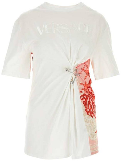 Gathered drop shoulder t-shirt 10113201A11605 - VERSACE - BALAAN 2