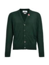 Men's Jersey Stitch V-Neck Cardigan Green - THOM BROWNE - BALAAN 2