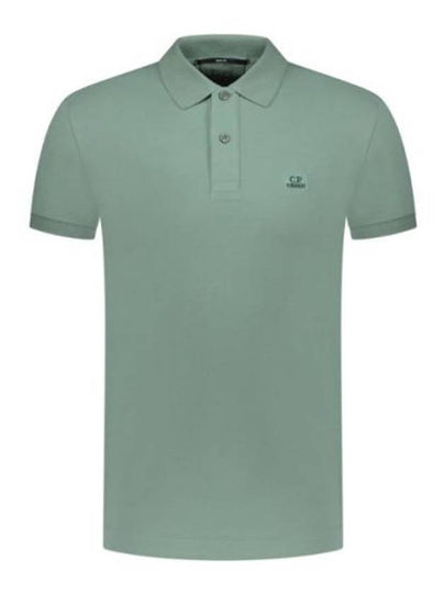 Stretch Piquet Slim Polo Shirt Green - CP COMPANY - BALAAN 2