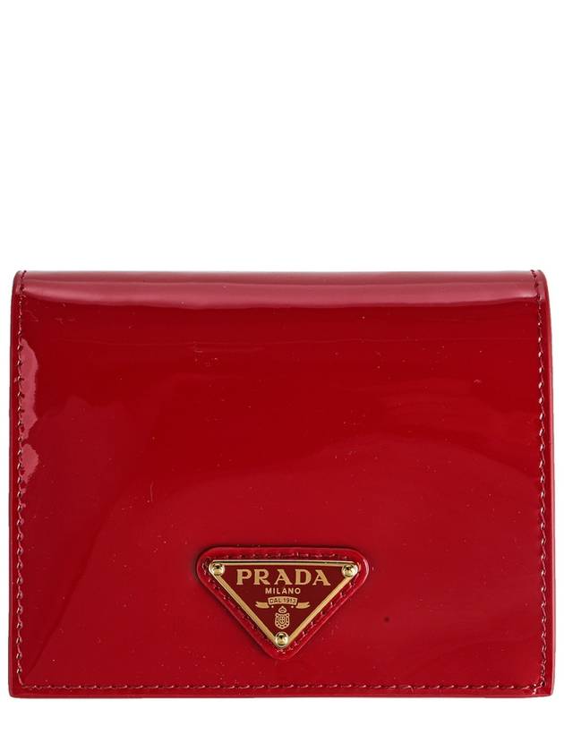 Patent Leather Half Wallet Red - PRADA - BALAAN 2