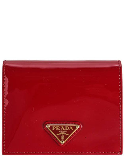 Patent Leather Half Wallet Red - PRADA - BALAAN 2