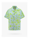 Parade Print Bowling Poplin Short Sleeve Shirt Light Green - MARNI - BALAAN 2