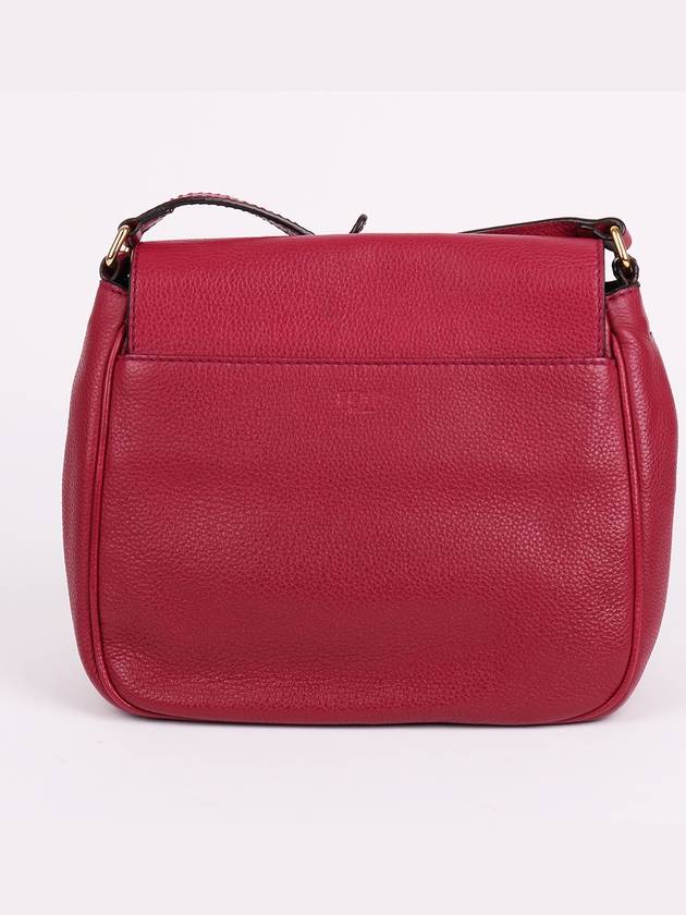 Gold logo burgundy square cross bag 8BT214 - FENDI - BALAAN 5