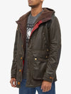 Game Waxed Cotton Hooded Jacket Olive - BARBOUR - BALAAN 3