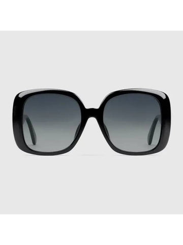 Web Special fit square sunglasses with web detail black injection 623885J16911012 - GUCCI - BALAAN 1