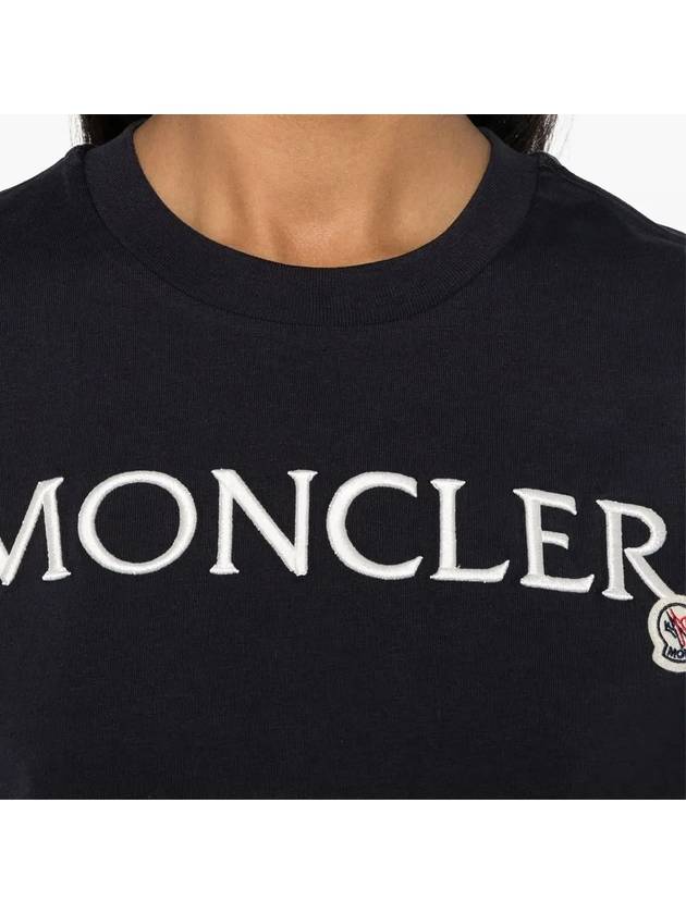 Embossed Logo Women s Cotton Short Sleeve T Shirt 8C00006 829HP - MONCLER - BALAAN 4