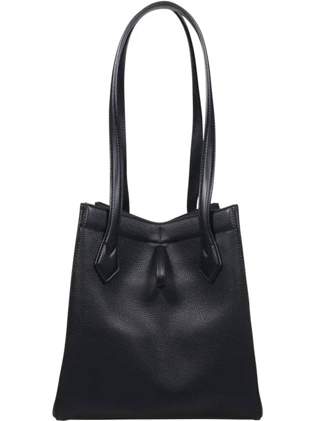 Origami Medium Leather Tote Bag Black - FENDI - BALAAN 5