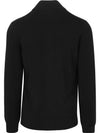 Classic Fit Half Zip Up Knit Top Black - LACOSTE - BALAAN 3