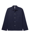 Poplin Pajamas Long Sleeve Shirt Midnight Blue - TEKLA - BALAAN 1