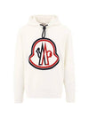 Big Logo Oversized Hood White - MONCLER - BALAAN.