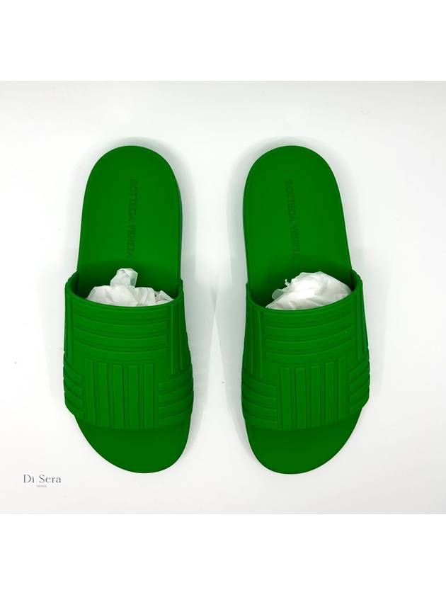 Intrecciato Rubber Slippers Green - BOTTEGA VENETA - BALAAN 3