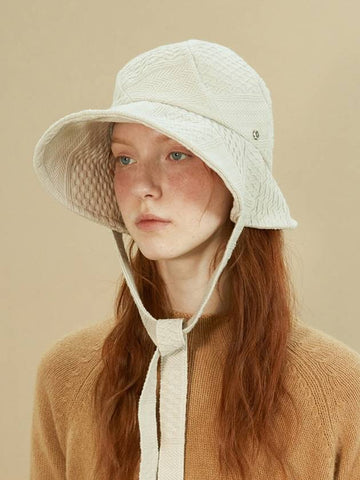 Twisted Bell Hat Cotton Ivory - BROWN HAT - BALAAN 1