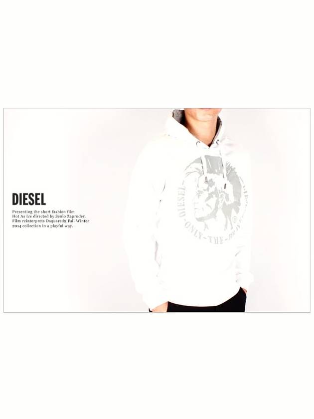 Men Hoodie Mohawk White 100 - DIESEL - BALAAN 2