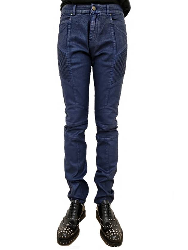 Biker Coating Slim Fit Jeans Blue - BALMAIN - BALAAN 3