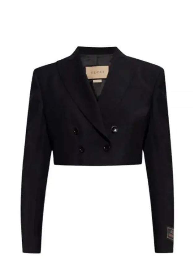 Wool mohair cropped jacket - GUCCI - BALAAN.