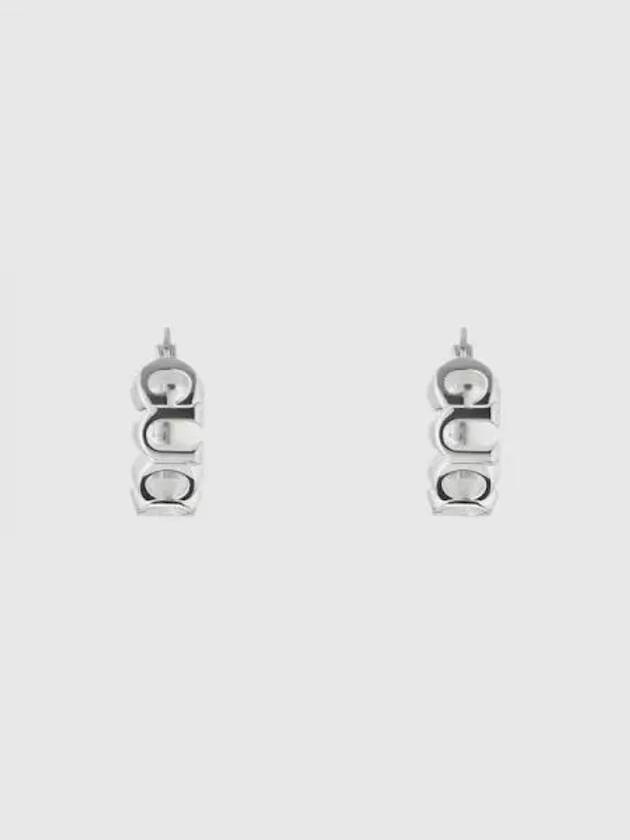 Script Hoop Earrings 925 Sterling Silver 797205J84008106 - GUCCI - BALAAN 2