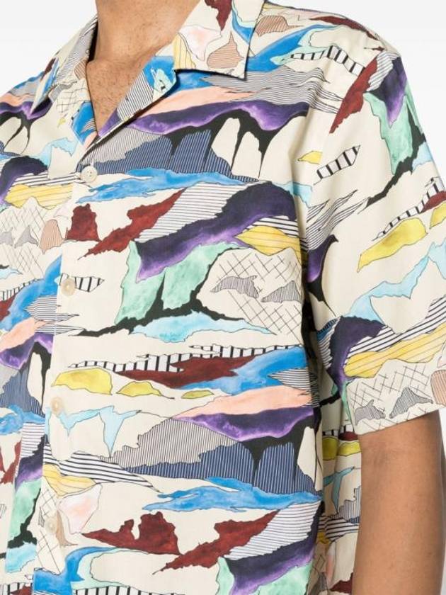 Print Casual Short Sleeve Shirt White - PAUL SMITH - BALAAN 4