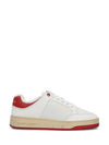 Logo Calf Leather Low Top Sneakers White - SAINT LAURENT - BALAAN 1