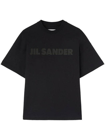 Logo Print Short Sleeve T-Shirt Black - JIL SANDER - BALAAN 2