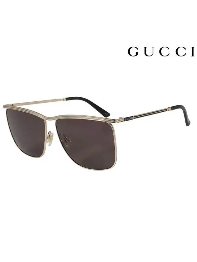 Eyewear Square Metal Sunglasses Gold - GUCCI - BALAAN.