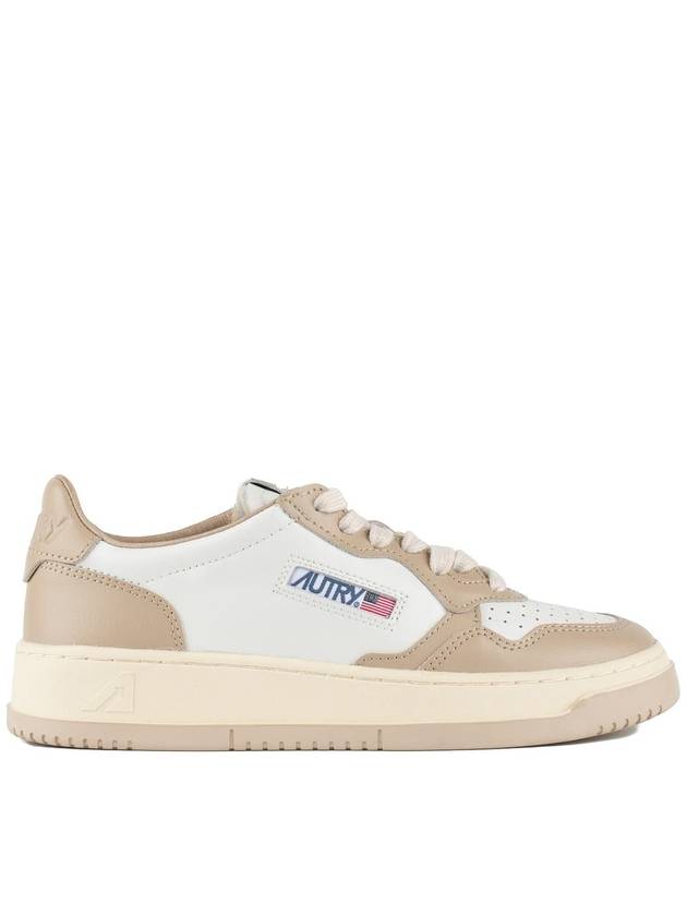 Medalist Bicolor Leather Low Top Sneakers White Beige - AUTRY - BALAAN 2