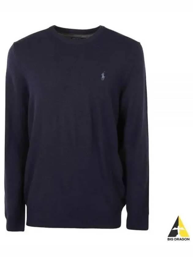 Logo Basic Pullover Knit Top Navy - POLO RALPH LAUREN - BALAAN 2