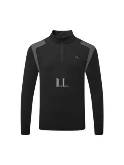 Lucas Quarter Zipper Long Sleeve T-Shirt Black Black - J.LINDEBERG - BALAAN 2