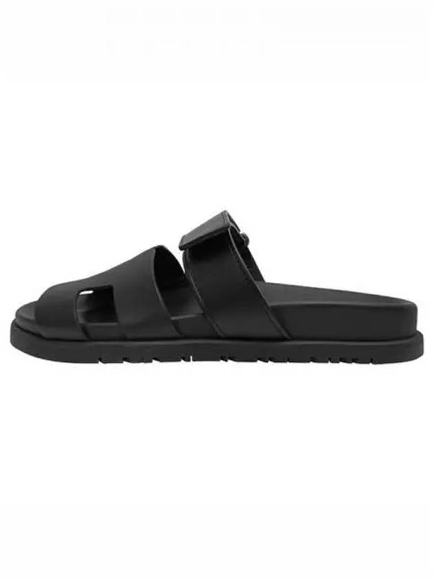 Chypre Calfskin Sandals Noir - HERMES - BALAAN 1