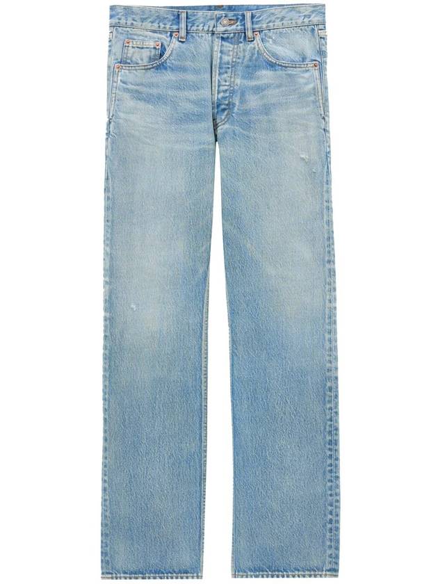 Loose Fit Mid Rise Jeans Blue - SAINT LAURENT - BALAAN 2