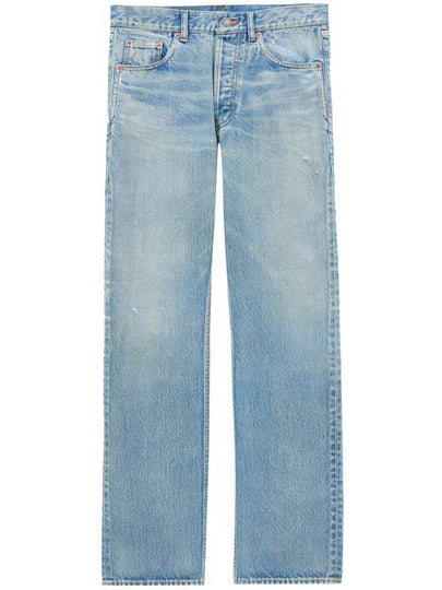 Loose Fit Mid Rise Jeans Blue - SAINT LAURENT - BALAAN 2