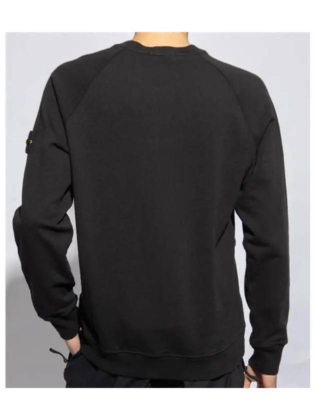 Garment Dyed Malfile Crewneck Sweatshirt Black - STONE ISLAND - BALAAN 4