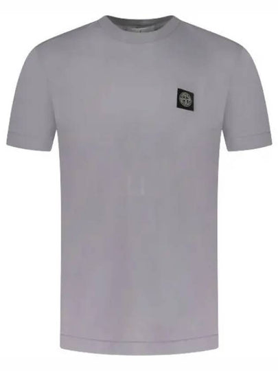 Logo Patch Short Sleeves T-Shirt Grey - STONE ISLAND - BALAAN 2