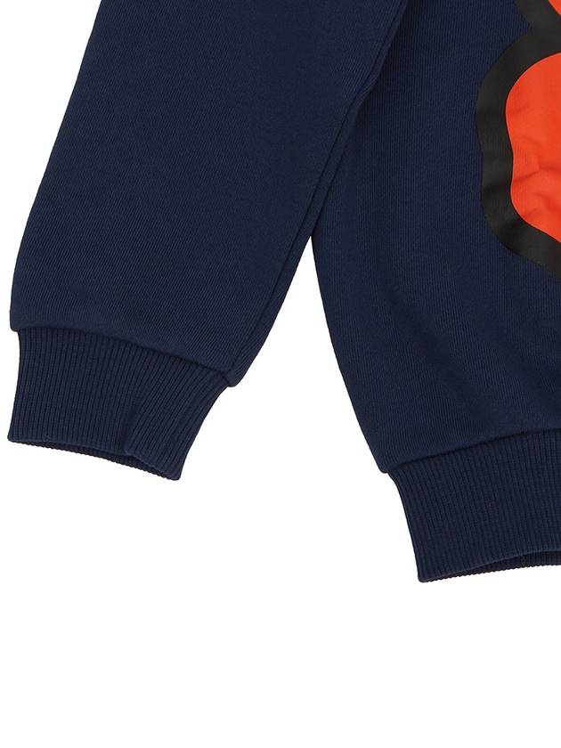 Kids Boke Flower Knit Hoodie Navy - KENZO - BALAAN 8