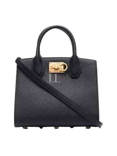 Gancini Studio Box Tote Bag Black Bonbon - SALVATORE FERRAGAMO - BALAAN 2