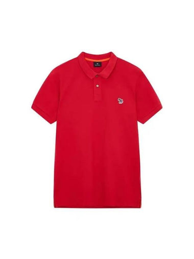 PS Zebra Patch Slim Fit Polo Shirt Red 271098 - PAUL SMITH - BALAAN 1