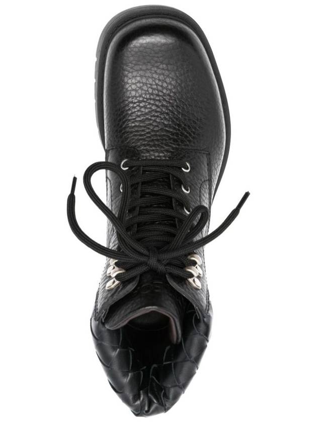 Haddock Leather Combat Boots Black - BOTTEGA VENETA - BALAAN 5