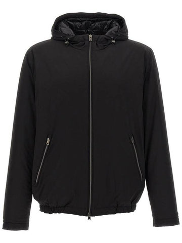 Resort Hooded Jacket Black - HERNO - BALAAN 1