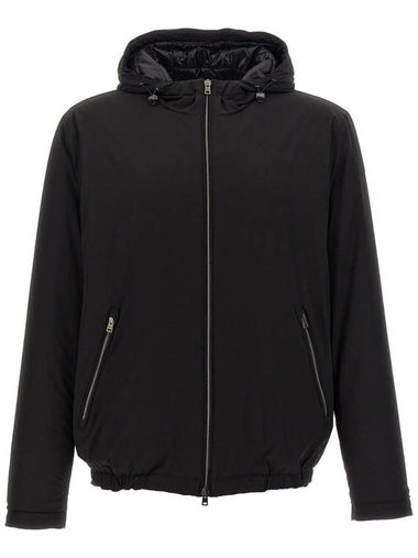 Resort Hooded Jacket Black - HERNO - BALAAN 1