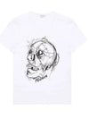 Sketch Skull Print Short Sleeve T-Shirt White - ALEXANDER MCQUEEN - BALAAN 3