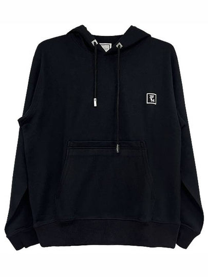 Back Embroidery Logo Cotton Hoodie Black - WOOYOUNGMI - BALAAN 2