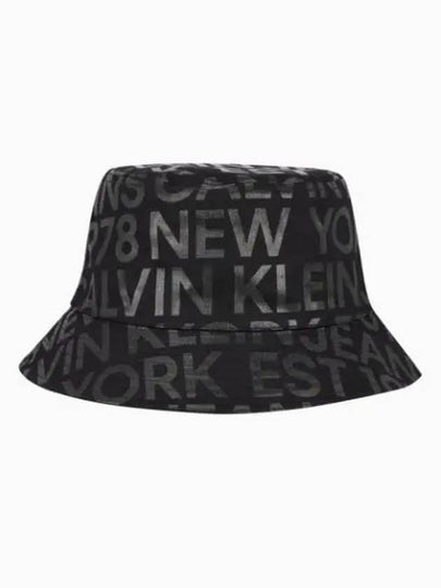 JEANS Unisex Black AOP Reversible Bucket Hat K511426 0GK - CALVIN KLEIN - BALAAN 2