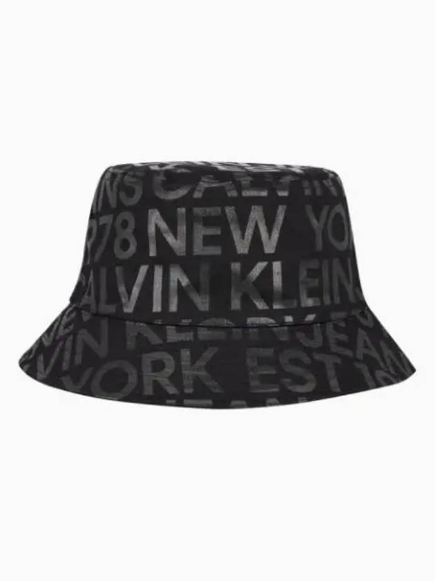 Jeans Reversible Bucket Hat Black - CALVIN KLEIN - BALAAN 2