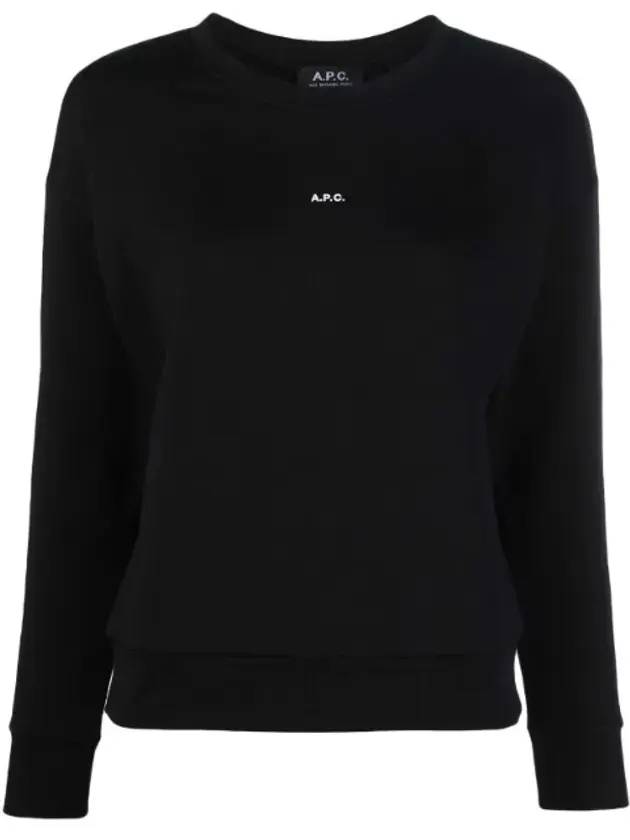 Annie Logo Crew Neck Sweatshirt Black - A.P.C. - BALAAN 1