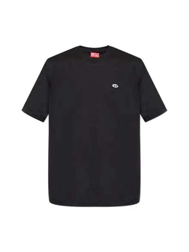 Oval D Patch Short Sleeve T-Shirt Black - DIESEL - BALAAN 3